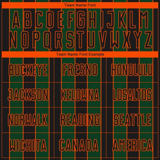 Pinstripe Sports Green-Orange Custom Sublimation Soccer Uniform Line Jersey Black Pinstripe Sports Green-Orange Custom Sublimation Soccer Uniform Line Jersey Black