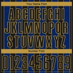 Black Jersey Gold Royal-Old Uniform Pinstripe Sublimation Sports Custom Soccer Line Black Jersey Gold Royal-Old Uniform Pinstripe Sublimation Sports Custom Soccer Line