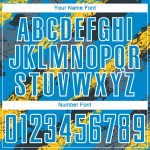 Jersey Blue Powder Soccer Yellow-White Sublimation Custom Uniform Jersey Blue Powder Soccer Yellow-White Sublimation Custom Uniform