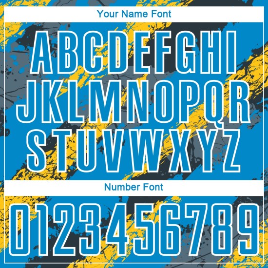 Jersey Blue Powder Soccer Yellow-White Sublimation Custom Uniform Jersey Blue Powder Soccer Yellow-White Sublimation Custom Uniform