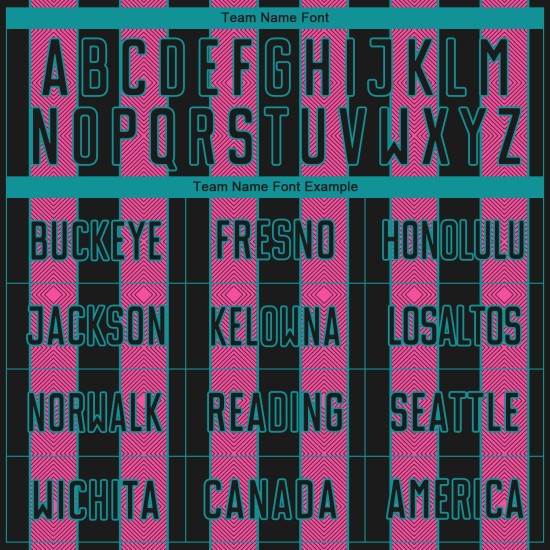 Custom Pink-Teal Uniform Sports Pinstripe Soccer Sublimation Line Black Jersey Custom Pink-Teal Uniform Sports Pinstripe Soccer Sublimation Line Black Jersey