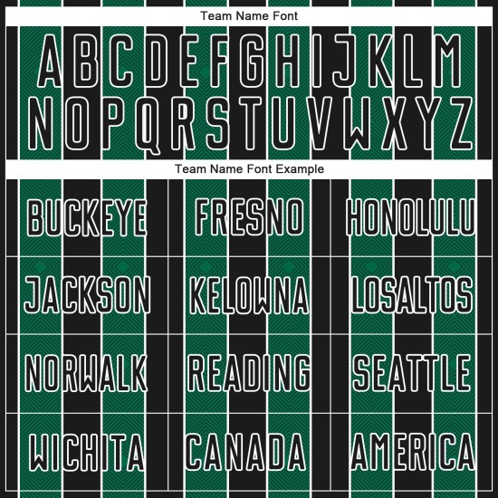 Custom Kelly Sublimation Black Jersey Green-White Line Sports Uniform Soccer Pinstripe Custom Kelly Sublimation Black Jersey Green-White Line Sports Uniform Soccer Pinstripe