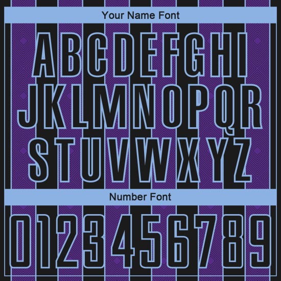 Sublimation Sports Jersey Soccer Uniform Pinstripe Blue Line Purple-Light Custom Black Sublimation Sports Jersey Soccer Uniform Pinstripe Blue Line Purple-Light Custom Black