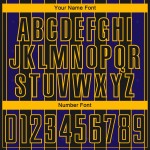 Black Uniform Sublimation Line Dark Jersey Custom Soccer Pinstripe Purple-Gold Sports Black Uniform Sublimation Line Dark Jersey Custom Soccer Pinstripe Purple-Gold Sports