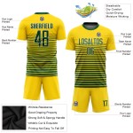 Jersey Green-White Uniform Gold Custom Soccer Sublimation Jersey Green-White Uniform Gold Custom Soccer Sublimation