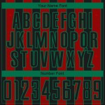 Black Sports Sublimation Soccer Red-Kelly Jersey Green Line Uniform Custom Pinstripe Black Sports Sublimation Soccer Red-Kelly Jersey Green Line Uniform Custom Pinstripe