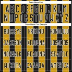 Uniform Sublimation Black Line Soccer Sports Custom Pinstripe Gold-White Jersey Uniform Sublimation Black Line Soccer Sports Custom Pinstripe Gold-White Jersey