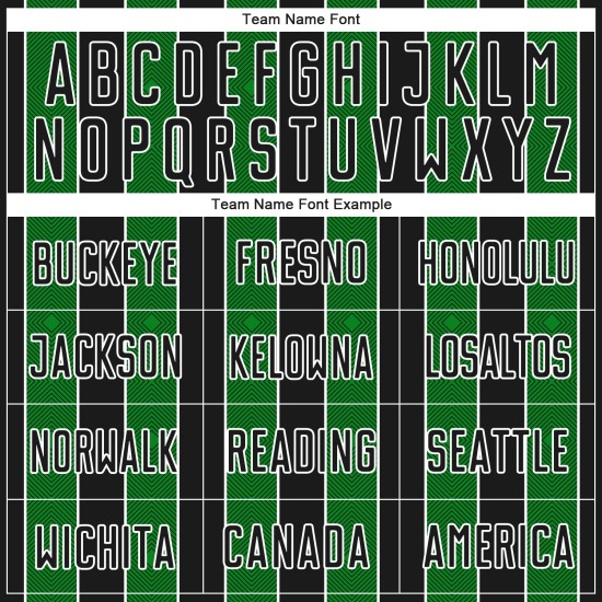 Soccer Pinstripe Line Jersey Sports Green-White Grass Custom Sublimation Black Uniform Soccer Pinstripe Line Jersey Sports Green-White Grass Custom Sublimation Black Uniform