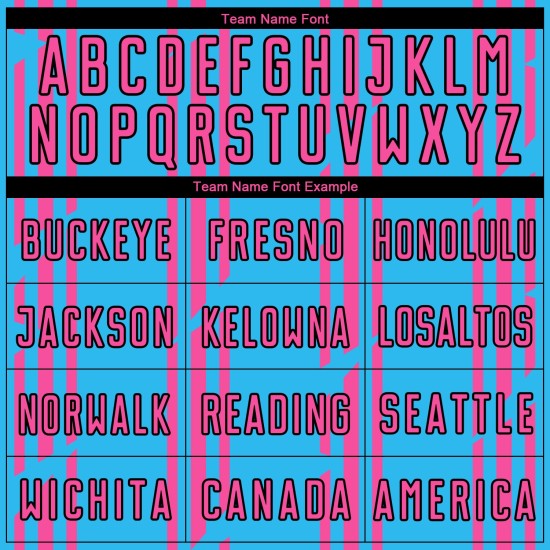 Sky Soccer Jersey Blue Pinstripe Pink-Black Uniform Sublimation Custom Sky Soccer Jersey Blue Pinstripe Pink-Black Uniform Sublimation Custom