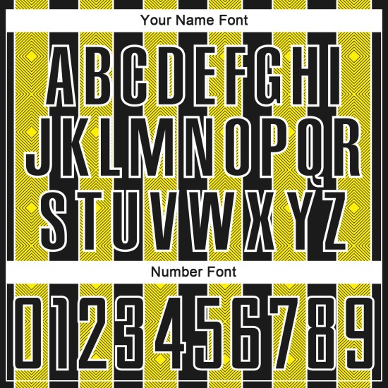 Custom Yellow-White Line Uniform Sublimation Light Black Pinstripe Sports Jersey Soccer Custom Yellow-White Line Uniform Sublimation Light Black Pinstripe Sports Jersey Soccer