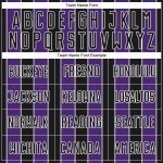 Jersey Uniform Sports Sublimation Pinstripe Line Soccer Custom Black Purple-White Jersey Uniform Sports Sublimation Pinstripe Line Soccer Custom Black Purple-White