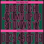 Soccer Pinstripe Kelly Uniform Sublimation Line Green-Pink Black Jersey Custom Sports Soccer Pinstripe Kelly Uniform Sublimation Line Green-Pink Black Jersey Custom Sports