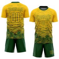 Custom Jersey Uniform Yellow Green Sublimation Soccer Custom Jersey Uniform Yellow Green Sublimation Soccer