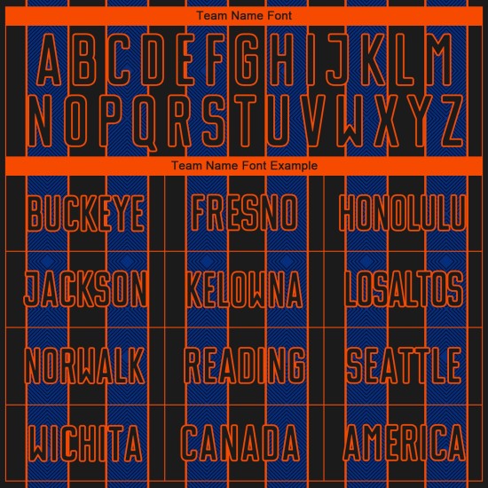 Royal-Orange Jersey Black Uniform Sports Sublimation Pinstripe Custom Soccer Line Royal-Orange Jersey Black Uniform Sports Sublimation Pinstripe Custom Soccer Line