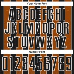 Custom Uniform Soccer Jersey Texas Pinstripe Sports Orange-White Line Black Sublimation Custom Uniform Soccer Jersey Texas Pinstripe Sports Orange-White Line Black Sublimation