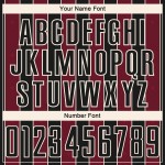 Pinstripe Uniform Crimson-Cream Line Black Sports Jersey Soccer Sublimation Custom Pinstripe Uniform Crimson-Cream Line Black Sports Jersey Soccer Sublimation Custom