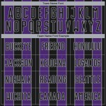 Jersey Sublimation Sports Custom Uniform Purple-Gray Line Black Soccer Pinstripe Jersey Sublimation Sports Custom Uniform Purple-Gray Line Black Soccer Pinstripe