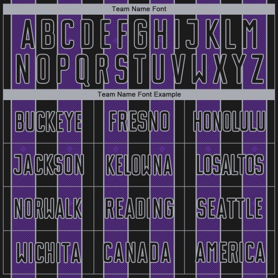 Jersey Sublimation Sports Custom Uniform Purple-Gray Line Black Soccer Pinstripe Jersey Sublimation Sports Custom Uniform Purple-Gray Line Black Soccer Pinstripe