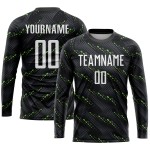 Sublimation White-Kelly Green Soccer Jersey Uniform Custom Black Sublimation White-Kelly Green Soccer Jersey Uniform Custom Black