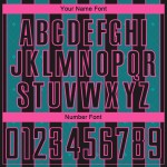 Sublimation Uniform Jersey Custom Sports Pinstripe Black Teal-Pink Soccer Line Sublimation Uniform Jersey Custom Sports Pinstripe Black Teal-Pink Soccer Line