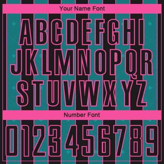 Sublimation Uniform Jersey Custom Sports Pinstripe Black Teal-Pink Soccer Line Sublimation Uniform Jersey Custom Sports Pinstripe Black Teal-Pink Soccer Line