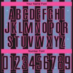 Soccer Line Black Uniform Blue-Pink Jersey Sublimation Custom Pinstripe Light Sports Soccer Line Black Uniform Blue-Pink Jersey Sublimation Custom Pinstripe Light Sports