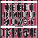 Jersey Neon Sublimation Custom Sports Pinstripe Line Soccer Uniform Black Pink-White Jersey Neon Sublimation Custom Sports Pinstripe Line Soccer Uniform Black Pink-White