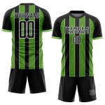 Jersey Custom Line Sublimation Green-White Black Pinstripe Uniform Sports Aurora Soccer Jersey Custom Line Sublimation Green-White Black Pinstripe Uniform Sports Aurora Soccer
