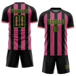 Line Uniform Jersey Black Soccer Custom Pink-Neon Pinstripe Sports Green Sublimation Line Uniform Jersey Black Soccer Custom Pink-Neon Pinstripe Sports Green Sublimation