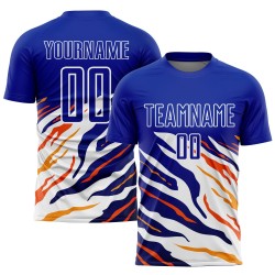 Royal Sublimation Yellow-Red Jersey Custom Soccer Uniform