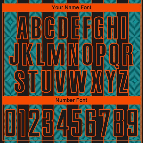 Teal-Orange Soccer Jersey Custom Black Pinstripe Sublimation Uniform Sports Line Teal-Orange Soccer Jersey Custom Black Pinstripe Sublimation Uniform Sports Line
