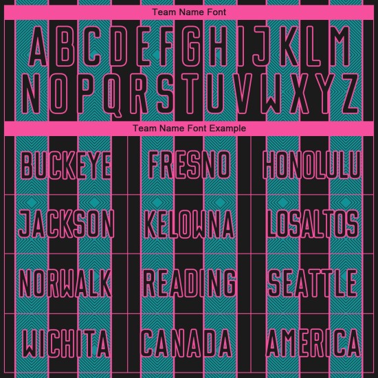 Sublimation Uniform Jersey Custom Sports Pinstripe Black Teal-Pink Soccer Line Sublimation Uniform Jersey Custom Sports Pinstripe Black Teal-Pink Soccer Line