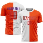 Jersey Orange-Purple Soccer Custom White Split Uniform Sublimation Fashion Jersey Orange-Purple Soccer Custom White Split Uniform Sublimation Fashion