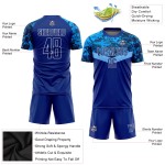 Soccer Sublimation Jersey Royal-Light Royal Uniform Blue Custom Soccer Sublimation Jersey Royal-Light Royal Uniform Blue Custom