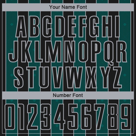 Line Black Sublimation Sports Jersey Soccer Green-Gray Pinstripe Uniform Midnight Custom Line Black Sublimation Sports Jersey Soccer Green-Gray Pinstripe Uniform Midnight Custom