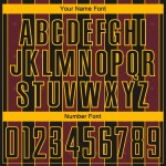 Burgundy-Gold Sports Soccer Custom Jersey Line Pinstripe Sublimation Uniform Black Burgundy-Gold Sports Soccer Custom Jersey Line Pinstripe Sublimation Uniform Black