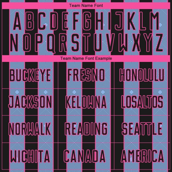 Soccer Line Black Uniform Blue-Pink Jersey Sublimation Custom Pinstripe Light Sports Soccer Line Black Uniform Blue-Pink Jersey Sublimation Custom Pinstripe Light Sports