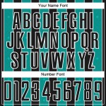 Jersey Soccer Pinstripe Aqua-White Black Sports Custom Sublimation Line Uniform Jersey Soccer Pinstripe Aqua-White Black Sports Custom Sublimation Line Uniform