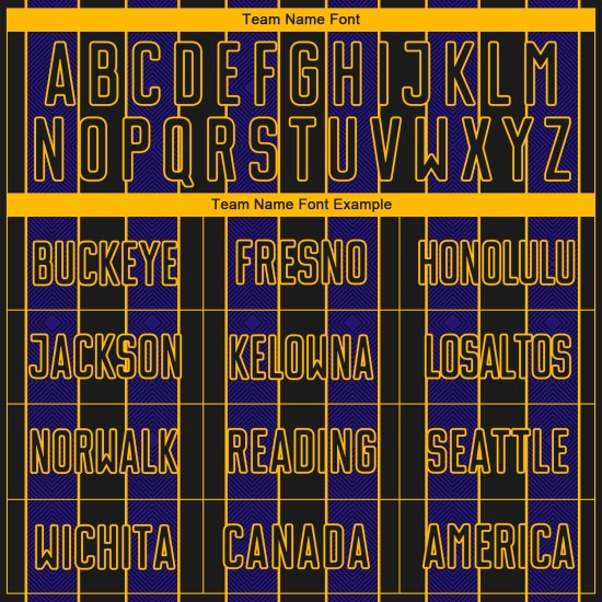 Black Uniform Sublimation Line Dark Jersey Custom Soccer Pinstripe Purple-Gold Sports Black Uniform Sublimation Line Dark Jersey Custom Soccer Pinstripe Purple-Gold Sports