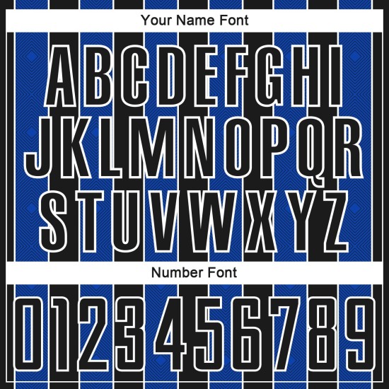 Black Blue-White Jersey Custom Sports Uniform Soccer Thunder Line Pinstripe Sublimation Black Blue-White Jersey Custom Sports Uniform Soccer Thunder Line Pinstripe Sublimation