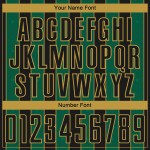 Uniform Gold Kelly Green-Old Jersey Black Custom Sublimation Line Sports Soccer Pinstripe Uniform Gold Kelly Green-Old Jersey Black Custom Sublimation Line Sports Soccer Pinstripe