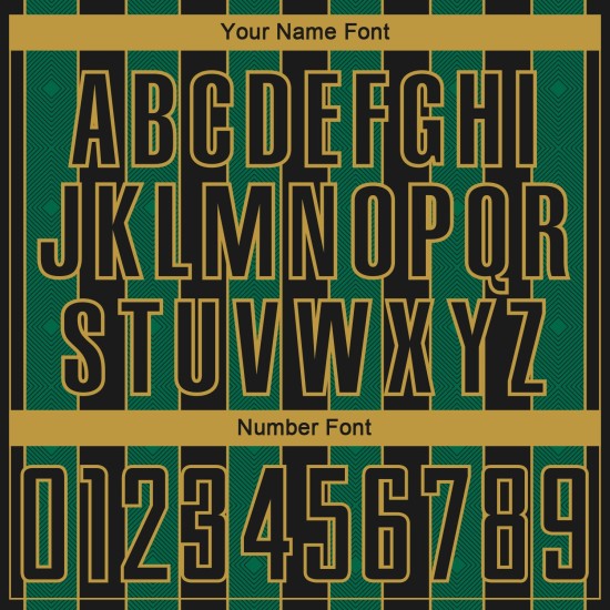 Uniform Gold Kelly Green-Old Jersey Black Custom Sublimation Line Sports Soccer Pinstripe Uniform Gold Kelly Green-Old Jersey Black Custom Sublimation Line Sports Soccer Pinstripe