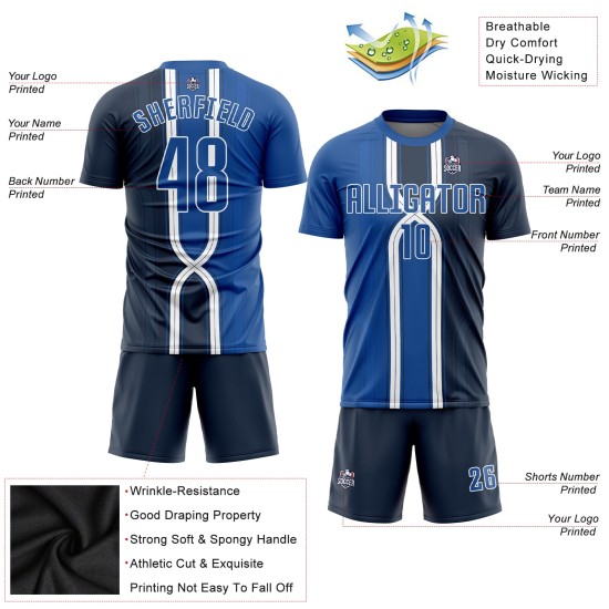 Uniform Jersey Royal-White Sublimation Soccer Custom Navy Uniform Jersey Royal-White Sublimation Soccer Custom Navy