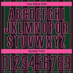 Soccer Line Black Custom Green-Pink Sports Sublimation Uniform Pinstripe Jersey Soccer Line Black Custom Green-Pink Sports Sublimation Uniform Pinstripe Jersey