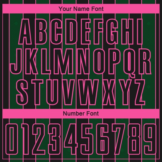 Soccer Line Black Custom Green-Pink Sports Sublimation Uniform Pinstripe Jersey Soccer Line Black Custom Green-Pink Sports Sublimation Uniform Pinstripe Jersey