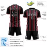 Line Uniform Sports Pinstripe Jersey Custom Soccer Crimson-White Sublimation Black Line Uniform Sports Pinstripe Jersey Custom Soccer Crimson-White Sublimation Black