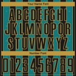 Soccer Pinstripe Sublimation Line Black Gold Teal-Old Sports Jersey Uniform Custom Soccer Pinstripe Sublimation Line Black Gold Teal-Old Sports Jersey Uniform Custom