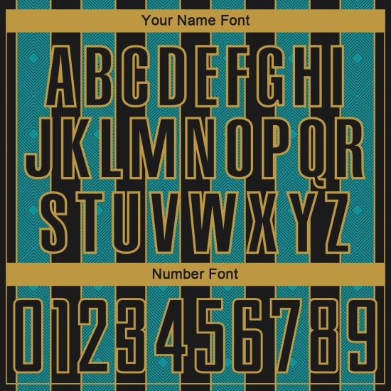 Soccer Pinstripe Sublimation Line Black Gold Teal-Old Sports Jersey Uniform Custom Soccer Pinstripe Sublimation Line Black Gold Teal-Old Sports Jersey Uniform Custom