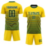 Jersey Green-White Uniform Gold Custom Soccer Sublimation Jersey Green-White Uniform Gold Custom Soccer Sublimation