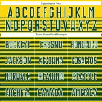 Jersey Green-White Uniform Gold Custom Soccer Sublimation Jersey Green-White Uniform Gold Custom Soccer Sublimation